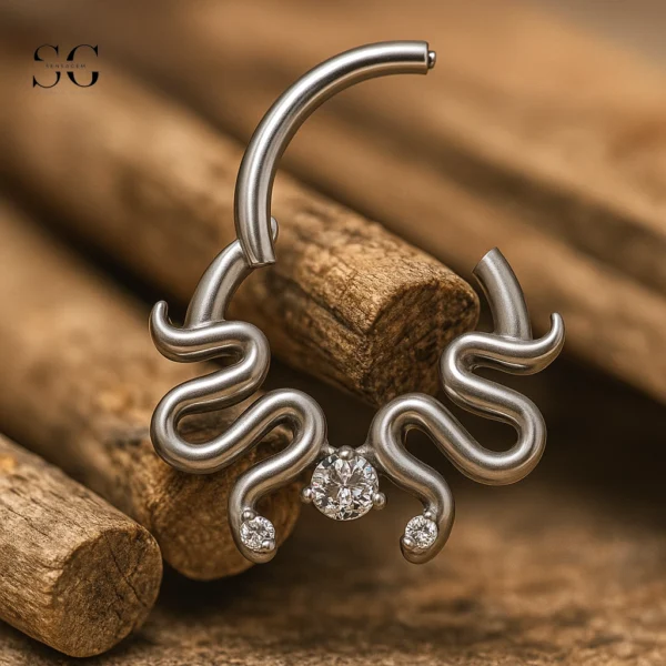 SGYS2013 - F136 Titanium Segment Clicker Ring for Ear Piercing Jewelry
