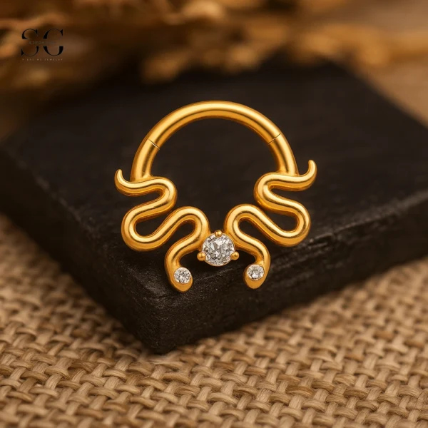 SGYS2013 - F136 Titanium Segment Clicker Ring for Ear Piercing Jewelry - Image 2