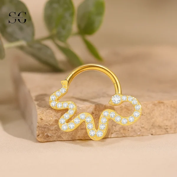 SGYS2014 - F136 Titanium Segment Clicker Ring for Helix Ear Piercing