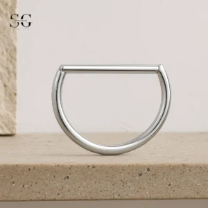 SGYS2017 - Anillo de clics de segmento de titanio F136 para piercings en las orejas