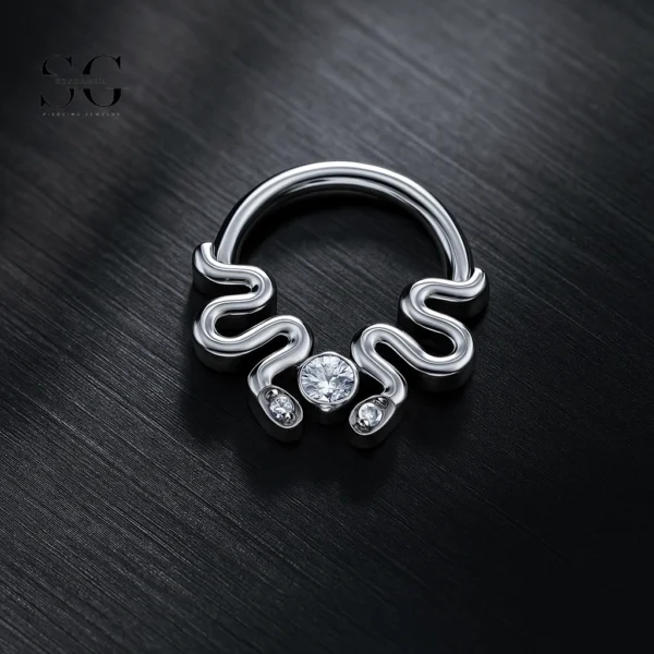 SG3090 F136 Titanium Tassel Nose Ring – G23 Titanium Nose Hoop, Perfect for Cross-Border Retail & Piercings