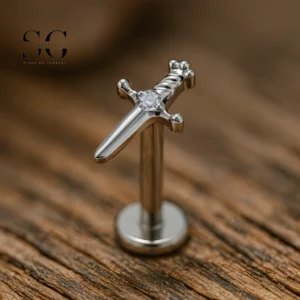 SG4199 - F136 Titanium Sword Shape Labret Jewelry
