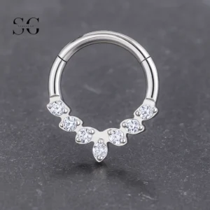 SG3162 - ASTM F136 Titanium Teardrop Nose Ring