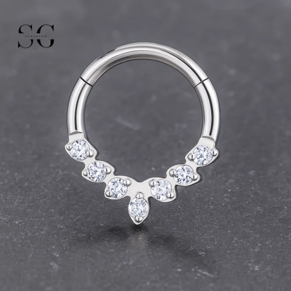 SG3162 - ASTM F136 Titanium Teardrop Nose Ring Wholesale