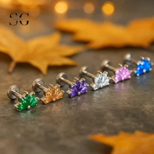 SG4090 F136 Labrets Titanium με μεγάλες επιλογές ζιρκονίου-πολύχρωμες επιλογές για Premium Piercing κοσμήματα