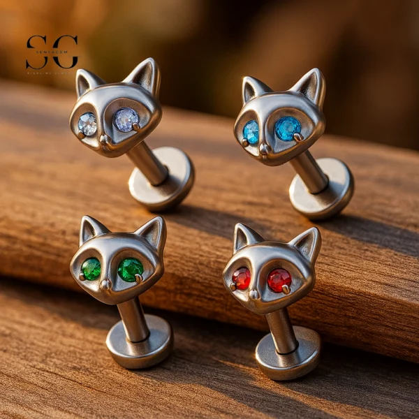 SG4091 - F136 Titanium Fox Head Labret Exporter