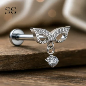 SG4101 - F136 Titanium Mask Labret Studs with/without Pendant
