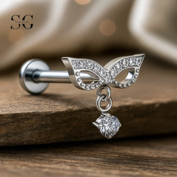 SG4101 - F136 Titanium Mask Labret Studs with/without Pendant