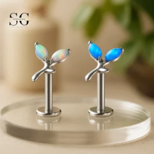 SG4159 - Τοπάριο Branch Design Labret με Opal Gem