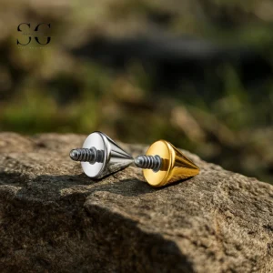 SG8017 Internally Threaded Cones – Available in 2mm to 5mm Sizes for Lip, Ear, Nose, and Belly Piercings