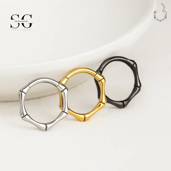 SG3189 Titanium Knuckle Nose Ring for Hypoallergenic Piercing