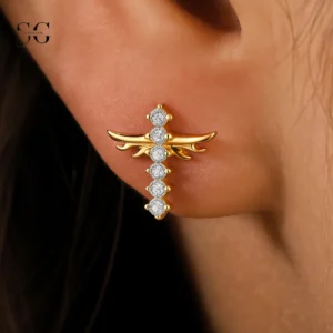 SGYS1116 Cross Design Threaded Labret – Titanium Piercing Jewelry