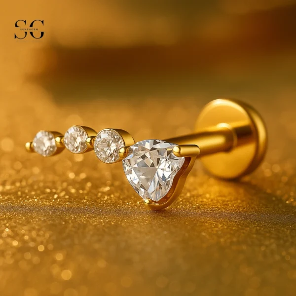 SGYS1129 – Multi-Size Zircon Threaded Labret in Titanium
