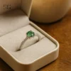 SGYS2039 Stainless Steel Nose Stud with Green or White Zircon - Image 2