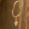 SGYS2056 Eyebrow Gem Nose Ring – ASTM F136 Titanium with Custom Zircon