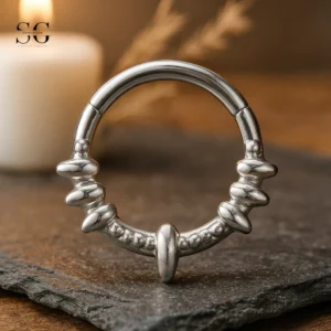 SGYS2062 Minimalist Titanium Nose Ring – Customizable Zircon and Metal Options