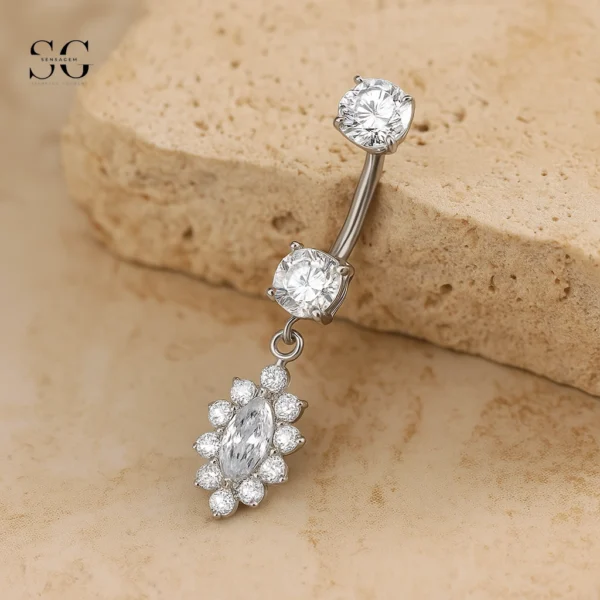 SGYS6041 Fashion Pendant Internally Threaded Belly Ring Wholesale