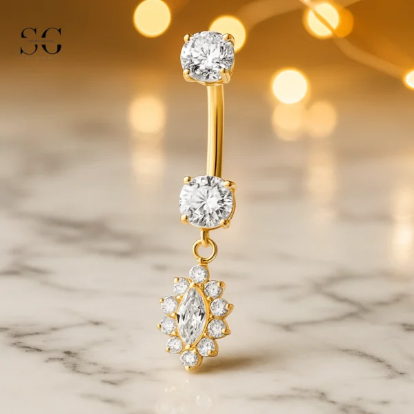 SGYS6041 Fashion Pendant Internally Threaded Belly Ring Wholesale - Image 2