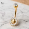 SGYS6043 Round Trendy Internally Threaded Belly Ring Bulk - Image 2