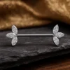 SGYS9037 Titanium Marquise CZ Nipple Jewelry Wholesale