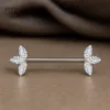 SGYS9037 Titanium Marquise CZ Nipple Jewelry Wholesale - Image 2