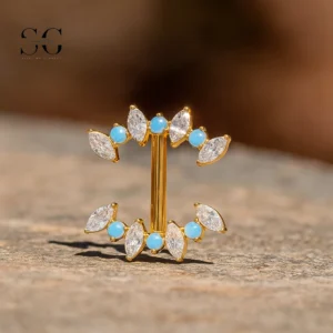 SG9046 Titanium Threadless Jewelry Nipple Piercing