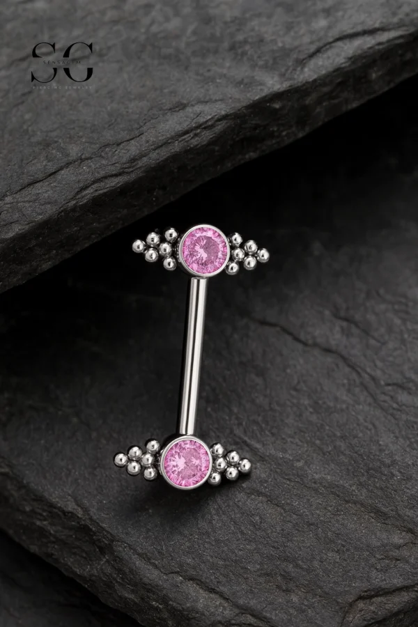 SGYS9048 Titanium Threadless Nipple Piercing Jewellery