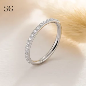 Labret de titânio SGYS2028 com zircão – vários tamanhos