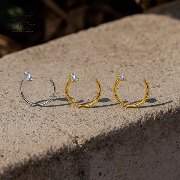 SG7007 Titanium Circular Barbell for Daith Piercing