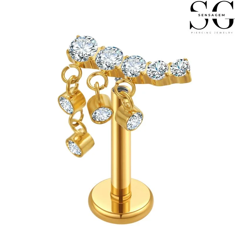 Piercing jewelry 50 2 SGYS1050 Curved G23 Titanium Labret