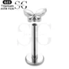 SGYS1001 Butterfly Design with Single Zircon Internal Thread Labret - Image 2