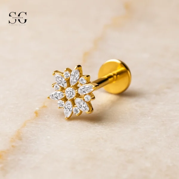 SGYS1010 Internal Thread Labret Size:1.2*8mm Material: G23 Titanium
