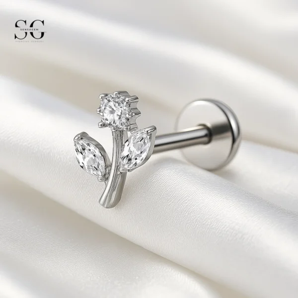 SGYS1016 Internal Thread Labret with Tree Branch Design