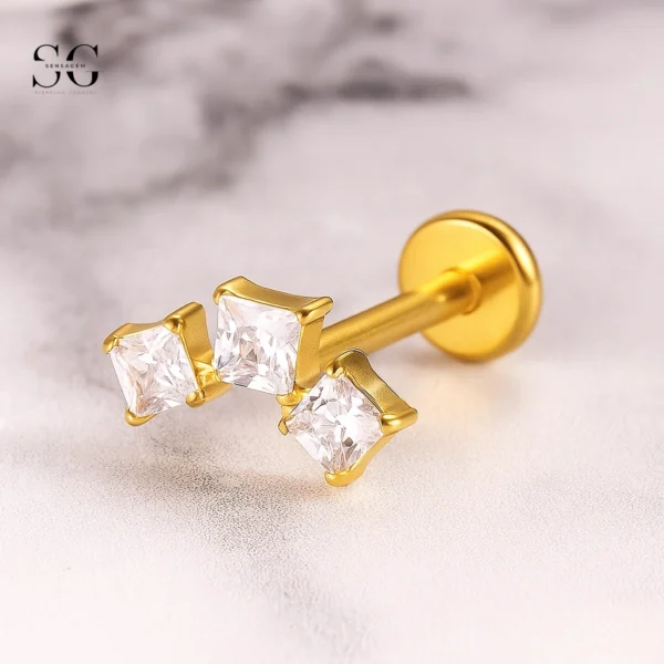 SGYS1019 Internal Thread Labret Size:1.2*8mm Material: G23 Titanium