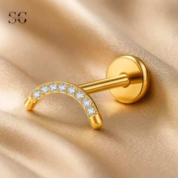 SGYS1025 Internal Thread Labret Curved Blade Design