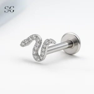 SGYS1059 Титановая шпилька для губ - Имплантат в форме змеи, титан G23