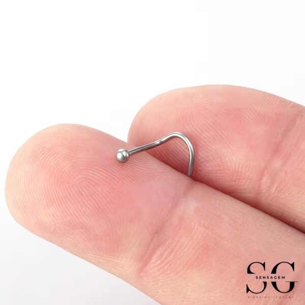 Sensagem SG546 G23 Titanium Nose Studs - Straight, L-Shape, Curved Barbell Options - Image 5