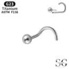 Sensagem SG546 G23 Titanium Nose Studs - Straight, L-Shape, Curved Barbell Options - Image 2
