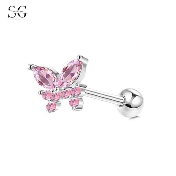 Sensagem SG552 Stainless Steel Stud Earrings with Zircon Gemstones - Image 8