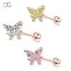 Sensagem SG552 Stainless Steel Stud Earrings with Zircon Gemstones