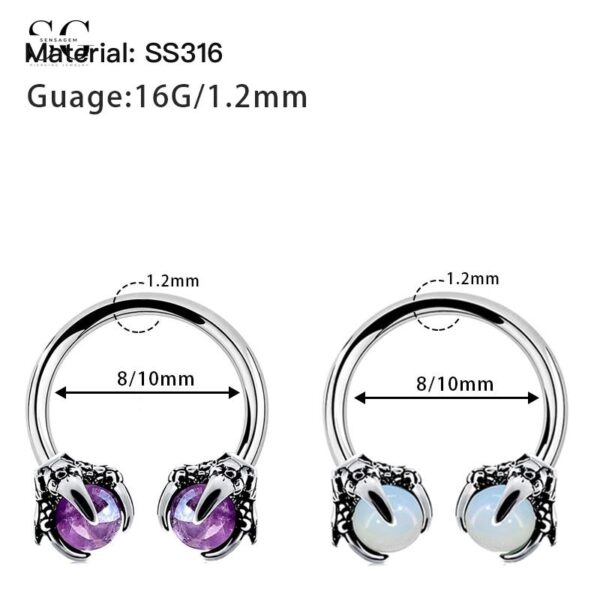 Sensagem SG553 Stainless Steel Nose Rings – Multiple Sizes & Colors - Image 7