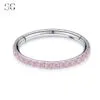 Sensagem SG554 Stainless Steel Nose Ring with Zircon Stones, 1.2*6mm~1.2*12mm - Image 4