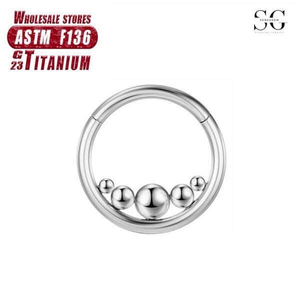 Sensagem SG556 F136 Titanium Nose Ring, Welded Ball, 1.2*8mm & 1.2*10mm