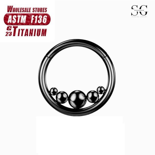 Sensagem SG556 F136 Titanium Nose Ring, Welded Ball, 1.2*8mm & 1.2*10mm - Image 3