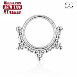 Sensagem SG559 F136 IMPLANT-TITANIUM NOSE RING, 1.2*8-12mm