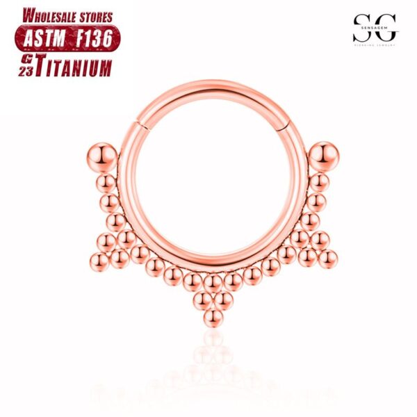 Sensagem SG559 F136 Implant-Grade Titanium Nose Ring, 1.2*8-12mm - Image 4