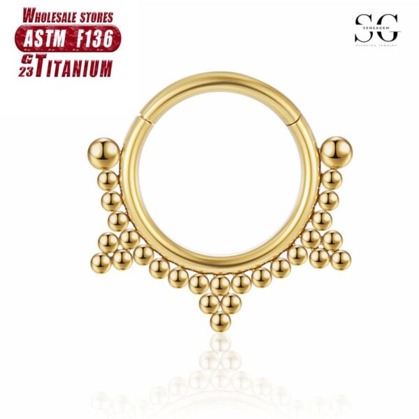 Sensagem SG559 F136 Implant-Grade Titanium Nose Ring, 1.2*8-12mm - Image 3