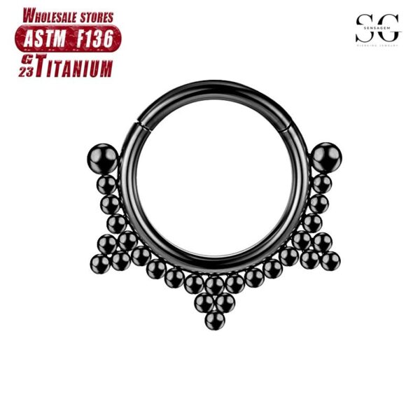 Sensagem SG559 F136 Implant-Grade Titanium Nose Ring, 1.2*8-12mm - Image 2