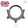 Sensagem SG560 F136 Titanium Nose Ring with Zirconia, 1.2*8-12mm - Image 3