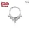 Sensagem SG561 F136 Titanium Nose Ring with Zirconia, Closed Design, 1.2*8-12mm - Image 3